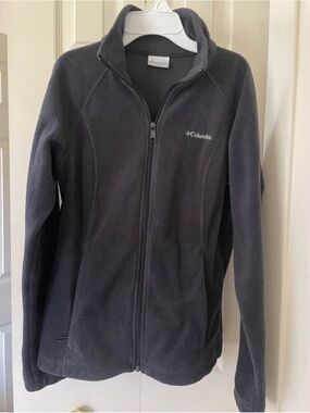 Columbia Women's Black Full-Zip Fleece Jacket Medium Like New